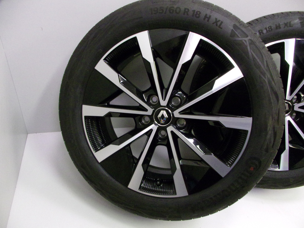 Letní obutá sada Renault, disky 6,5x18 ET38 5x114,3x66, pneu 195/60/18 96H CONTINENTAL